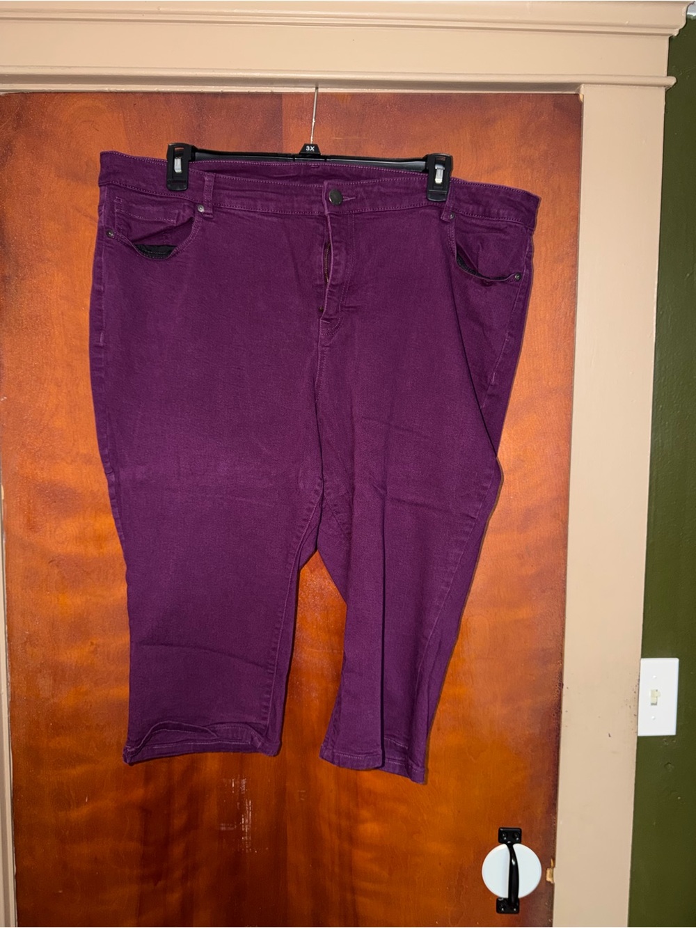 Lane Bryant Deep Purple Ankle & Cropped Jeans Petal Length